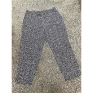 CHICOS Sz 3‎ XL Women’s Pants Animal Print Flowy Wide Leg Boho Black White